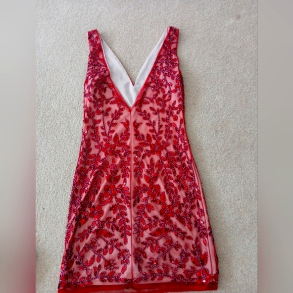 Beaded Mroon Altar’d State Dress Size S.  FL - Picture 3 of 7